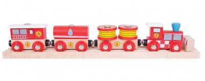 Bigjigs - hasičský vlak