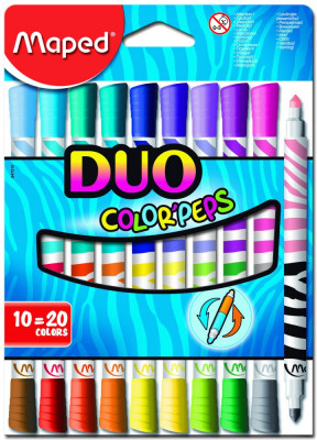 Dětské fixy Maped Color´Peps Duo - 10 oboustranných fixů