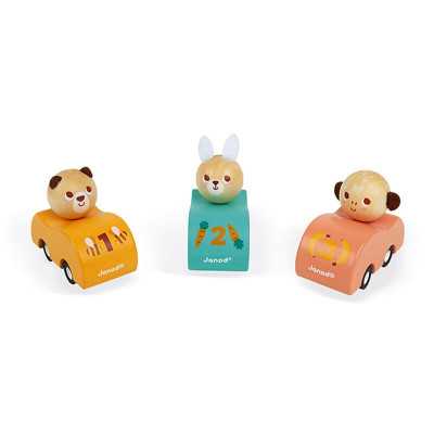 Dřevěné auto se setrvačníkem - 3 motivy