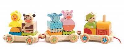 Dřevěný farmářský vláček