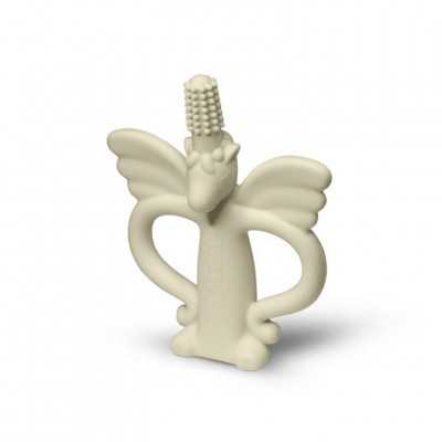 Kousátko a kartáček Jednorožec 2v1 béžové