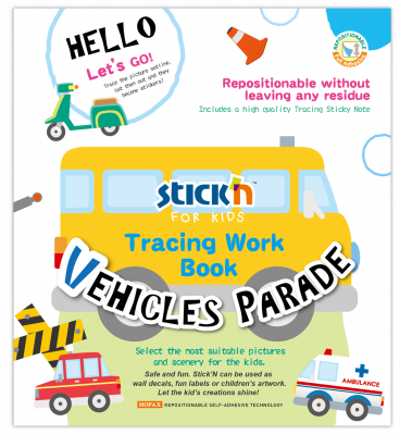 Kreativní sada - Samolepící průhledné omalovánky - Dopravní prostředky