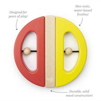 Magnetická hračka TEGU - Swivel Bug - Yellow and Poppy