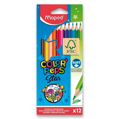 Pastelky Maped Color'Peps - 12 barev