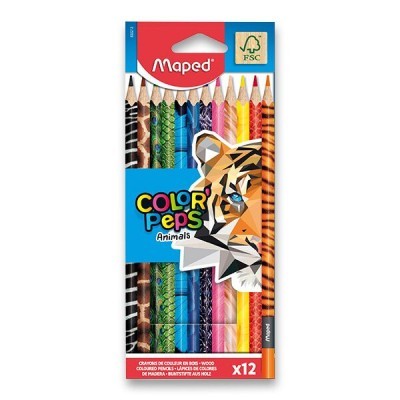 Pastelky Maped Color'Peps Animals - 12 barev