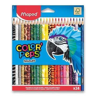 Pastelky Maped Color'Peps Animals - 24 barev