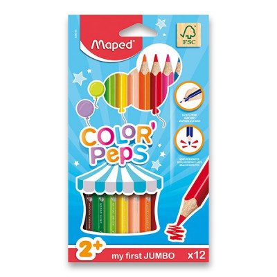 Pastelky Maped Color´Peps Jumbo - 12 barev