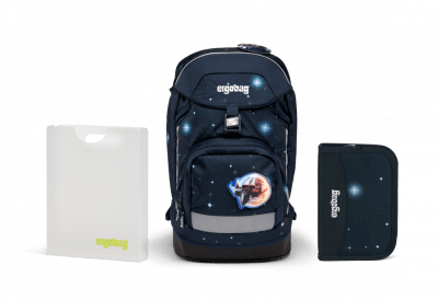 Školní set Ergobag prime Galaxy modrý 2023 - batoh + penál + desky