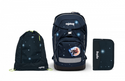 Školní set Ergobag prime Galaxy modrý 2023 - batoh + penál + sportovní pytel