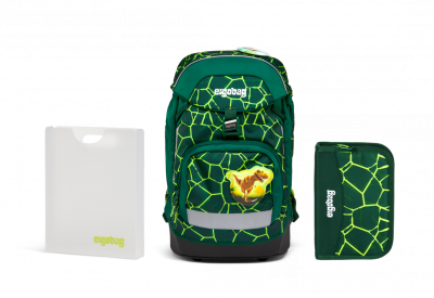 Školní set Ergobag prime - Rex 2023 - batoh + penál + desky