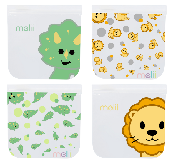Opakovatelně použitelné sáčky na svačinu 4ks - Lvíček