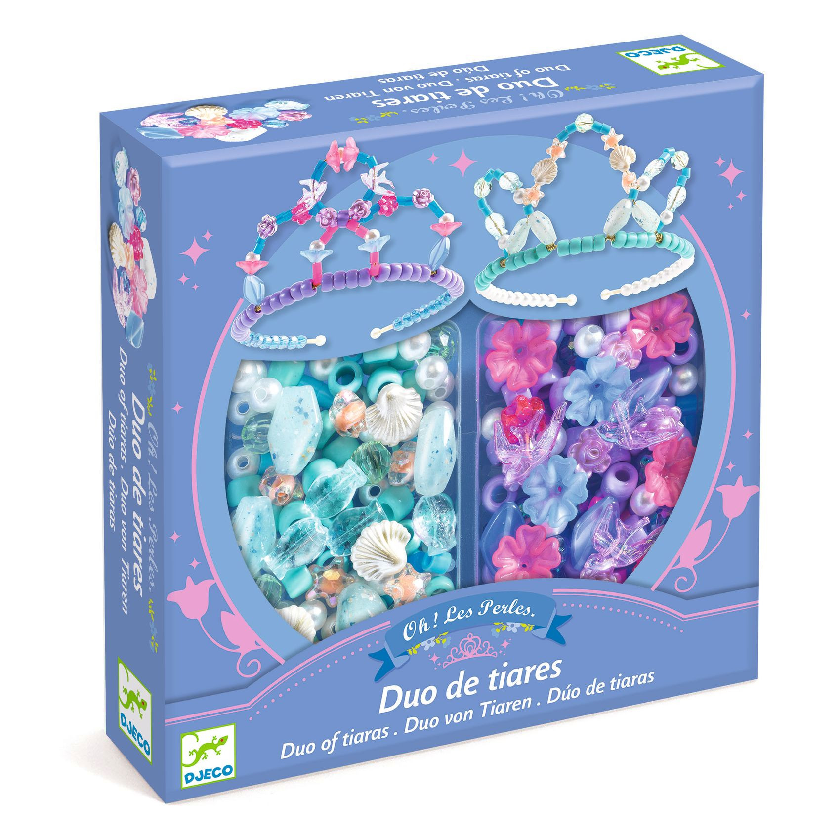 Korálková sada na výrobu dvou čelenek - modrá