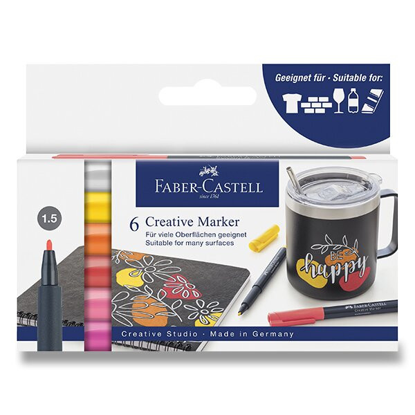 Popisovač Faber-Castell Creative Summer Breeze - 6 barev