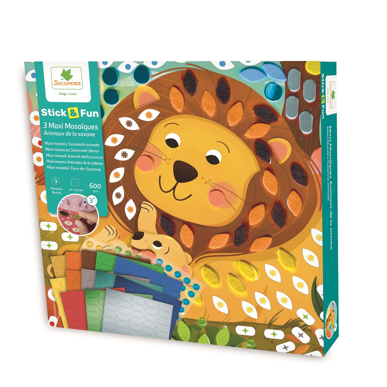 Stick & Fun - mozaika - zvířata ze savany
