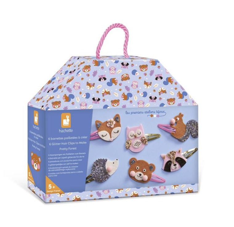 Dětský ateliér - šperkařská dílna - sponky do vlasů - lesní zvířata