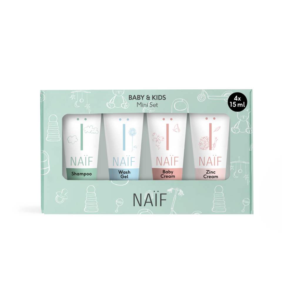NAIF Kosmetická cestovní sada pro děti a miminka přírodní 4x15 ml