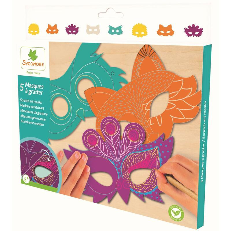 Scratch Art - vyškrabávání - zvířecí masky
