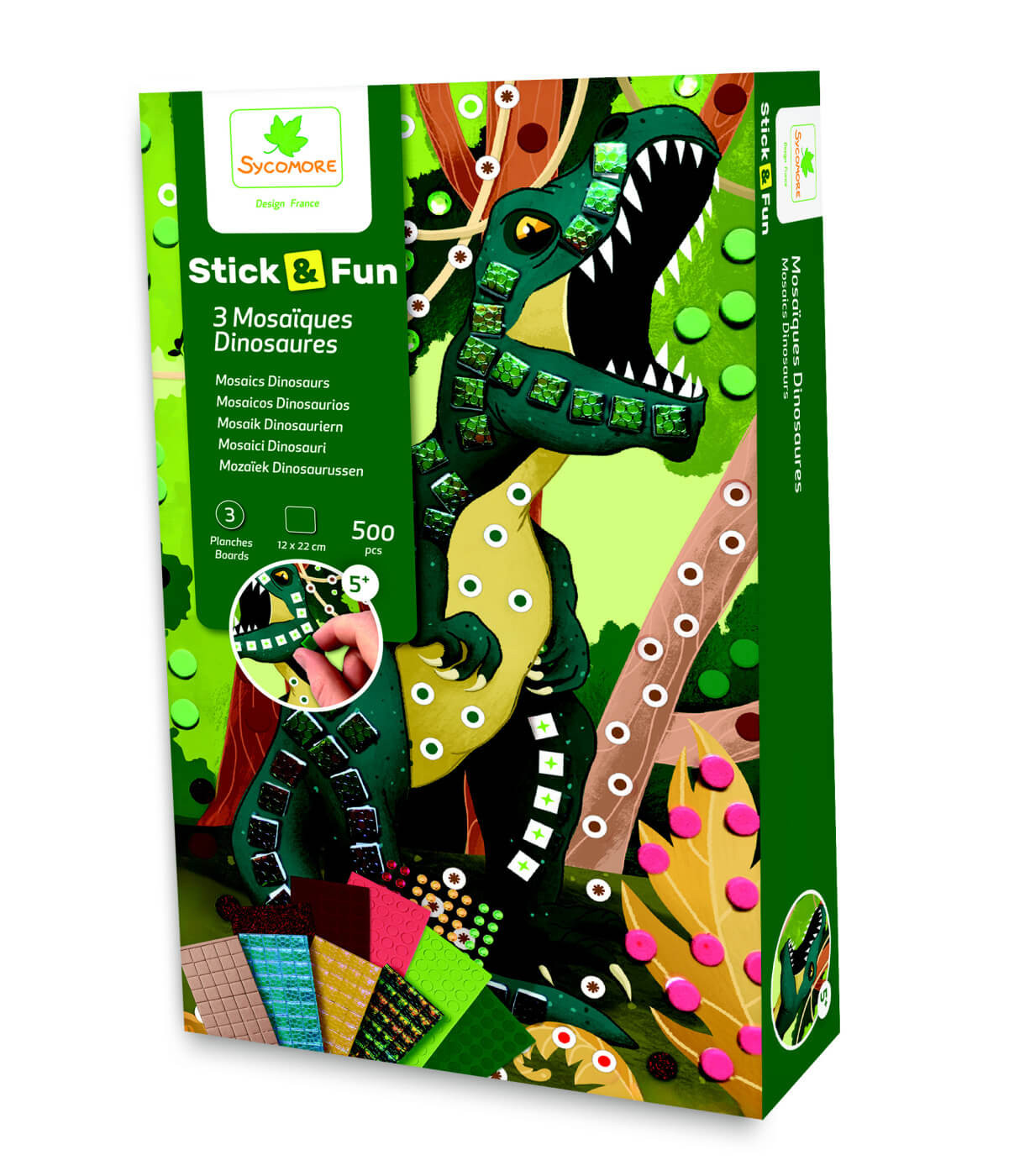 Stick & Fun - malá mozaika - dinosauři
