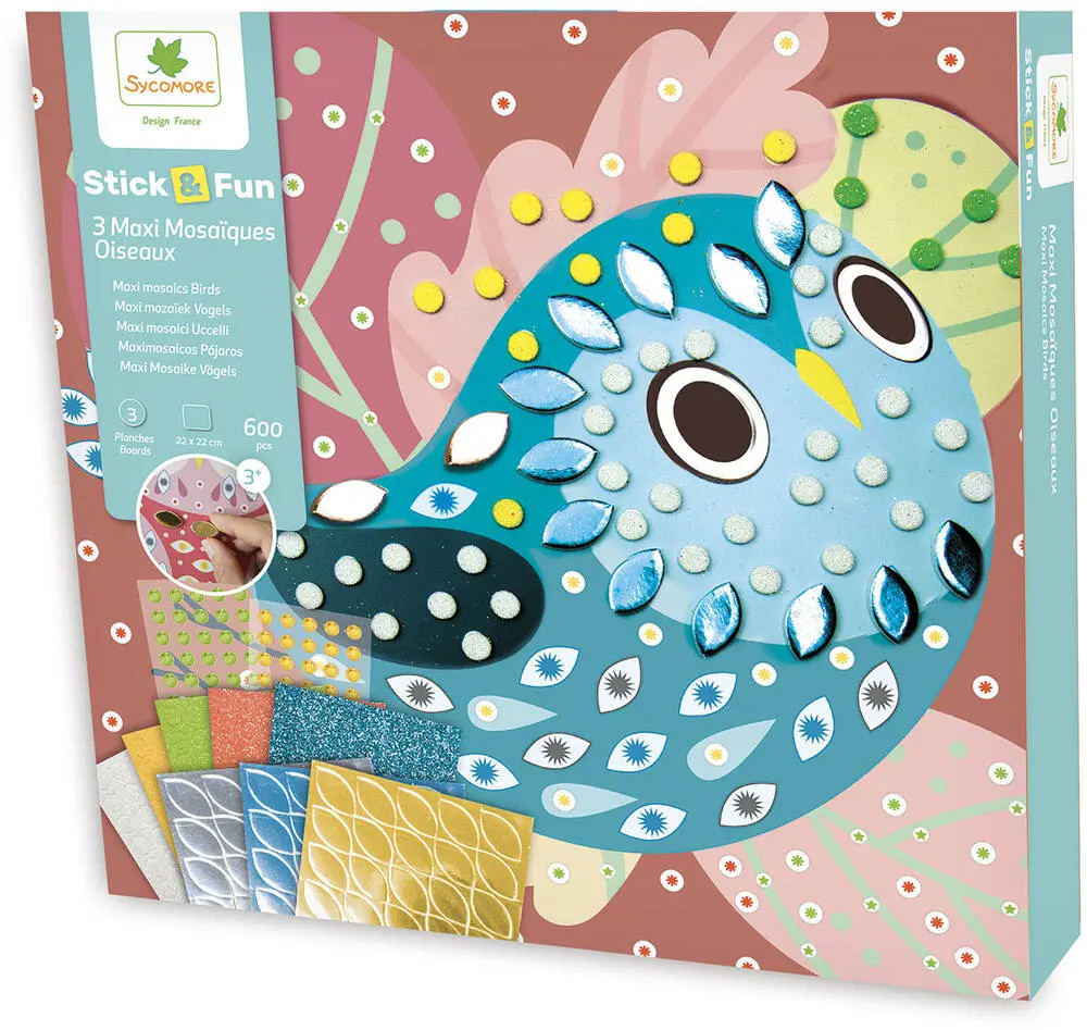 Stick & Fun - mozaika - ptáci