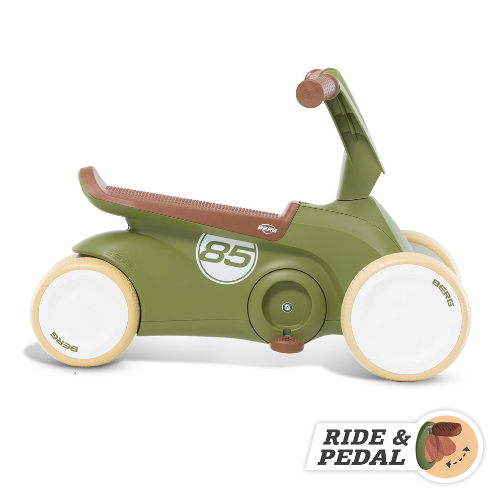 BERG GO -  retro odrážedlo a šlapadlo 2v1 - zelené