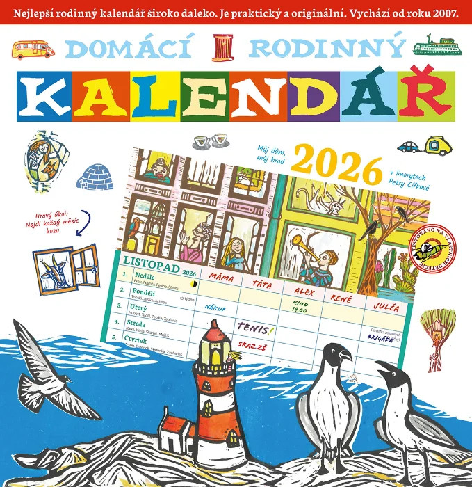 Domácí rodinný kalendář 2026 - Můj dům