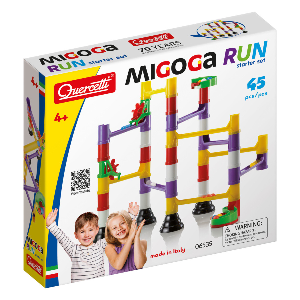 Migoga Marble Run - kuličková dráha - startovní set - 45 ks