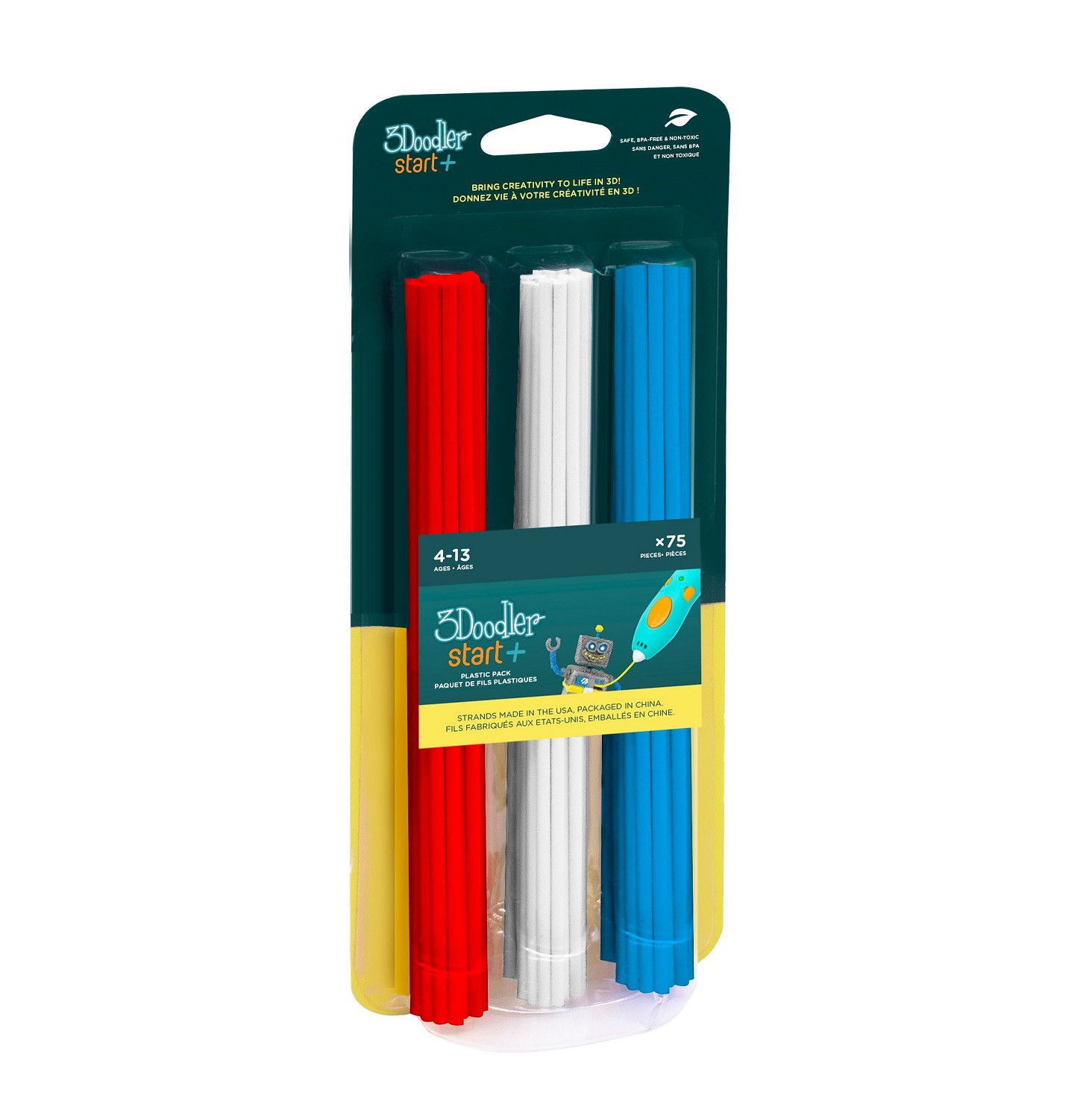 3Doodler náplň ECO-PCL pro 3D pero Start+ 75ks - červená