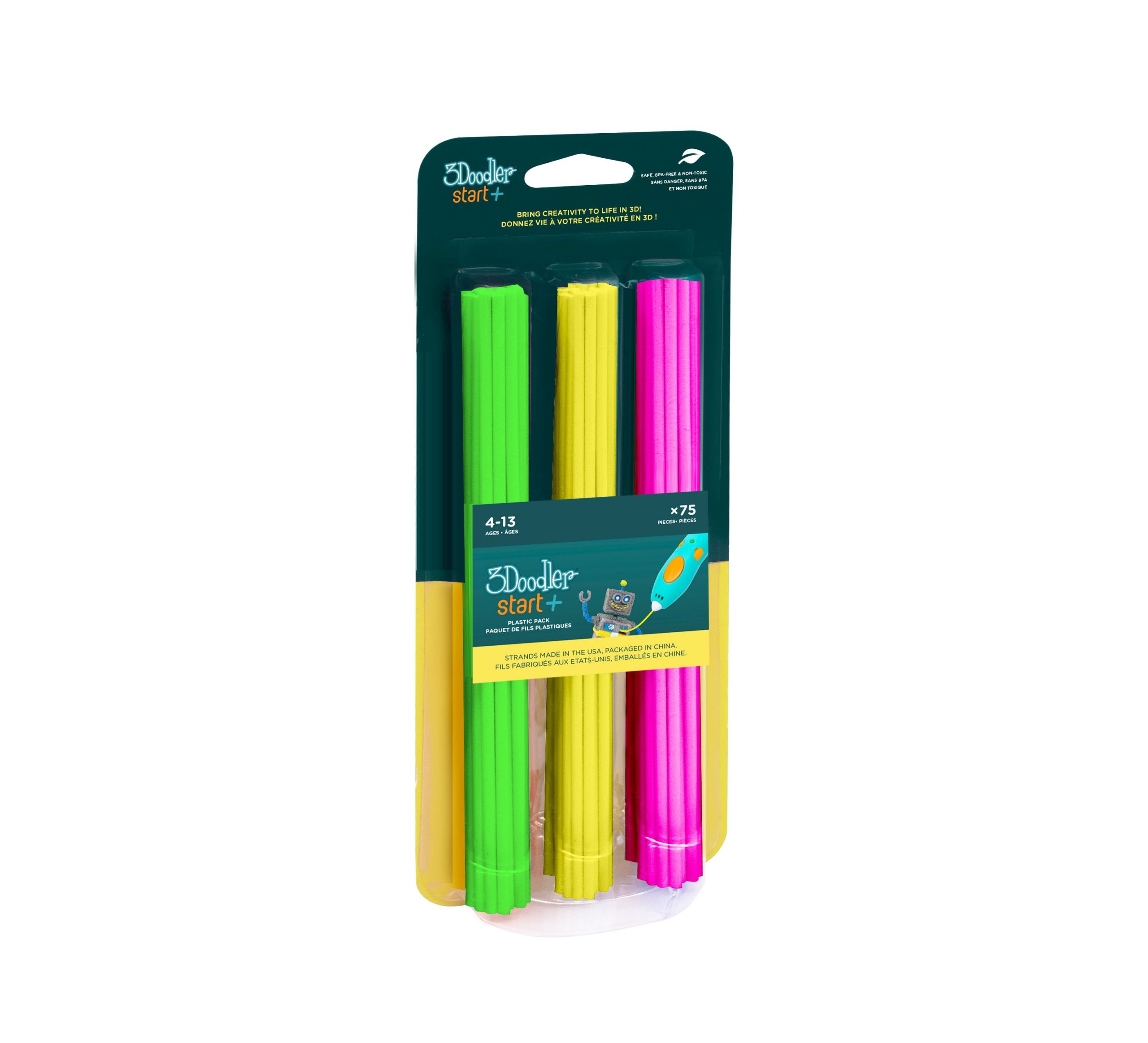 3Doodler náplň ECO-PCL pro 3D pero Start+ 75ks - neon (zelená
