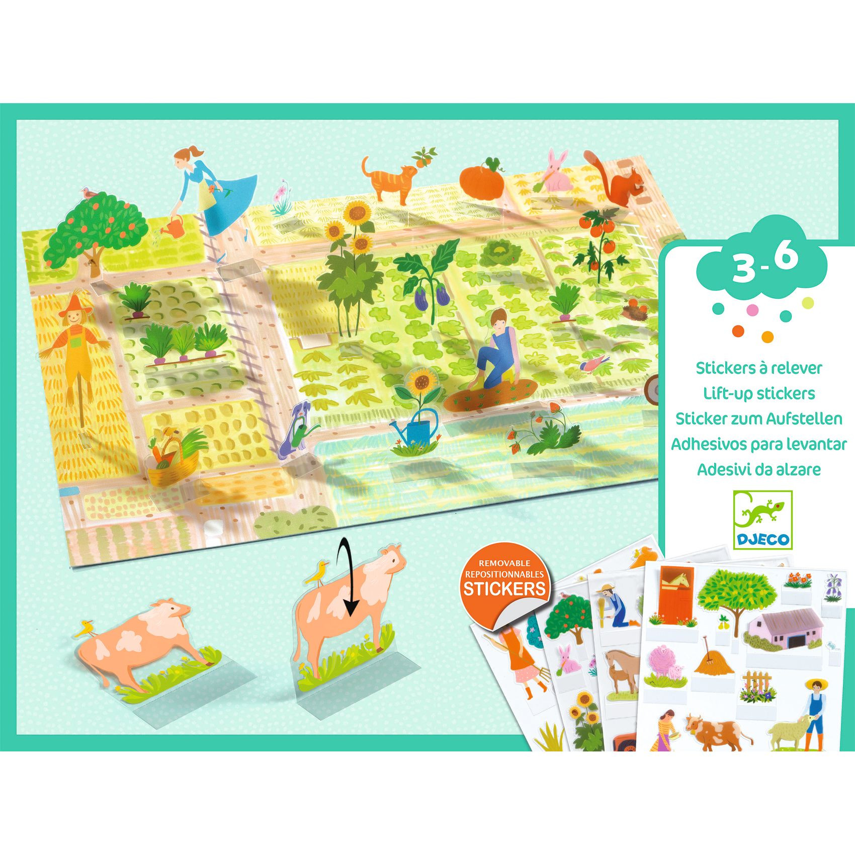Kreativní sada se zvedacími samolepkami – 3D scény - farma