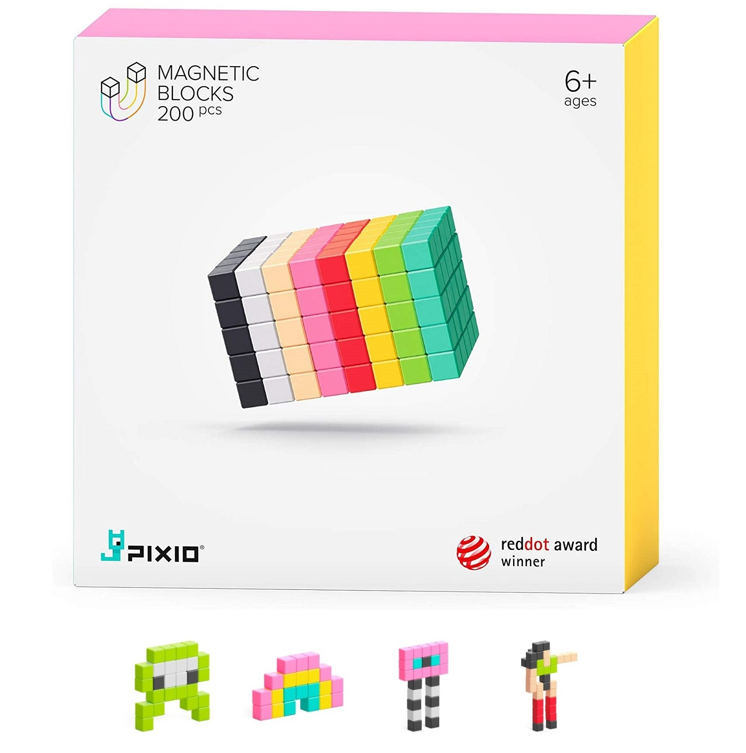 PIXIO magnetická stavebnice - 200 ks