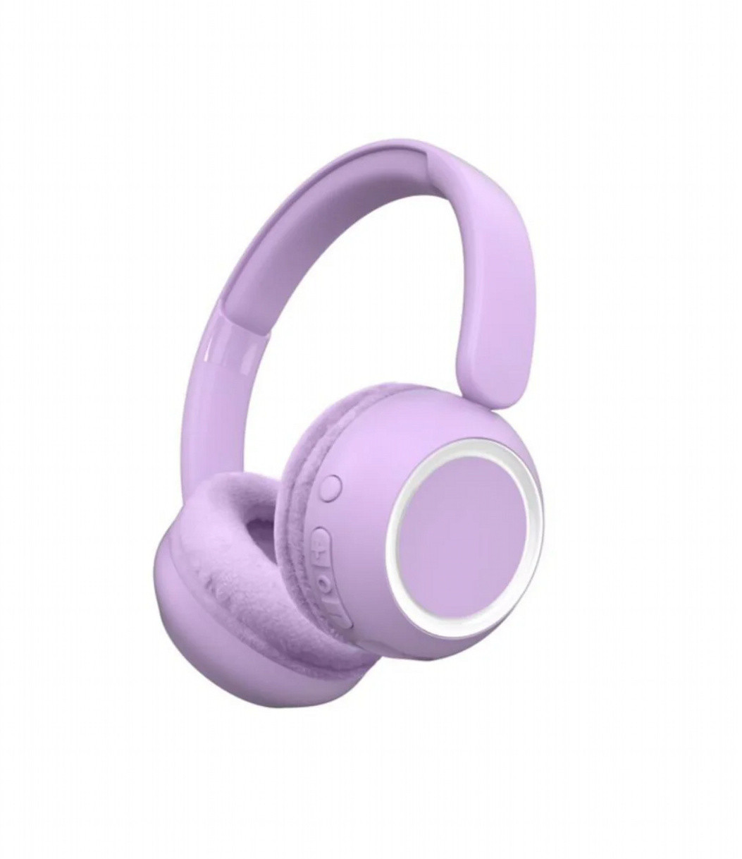 Bezdrátová sluchátka s podsvícením Purple