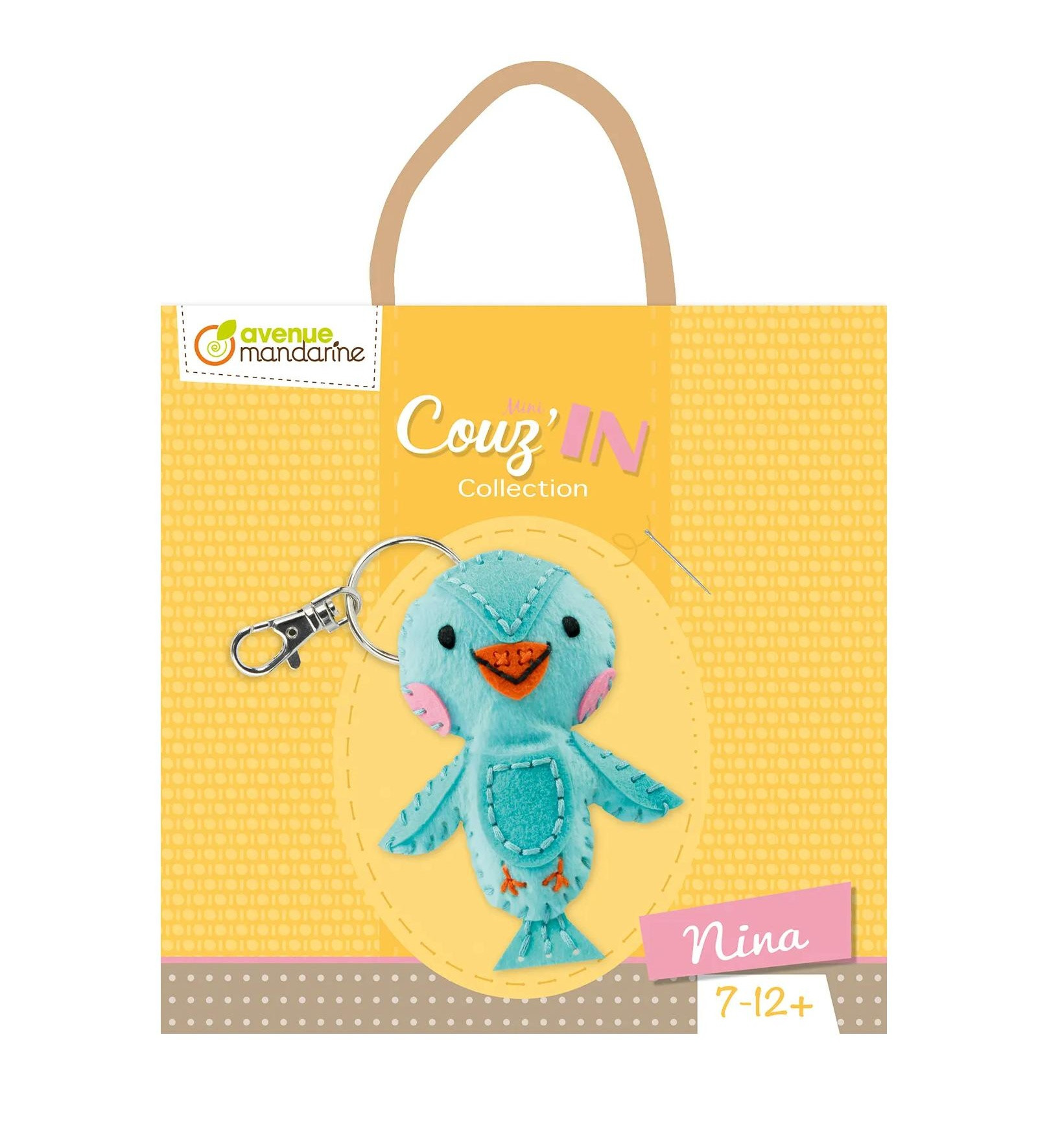 Kreavitní sada - přívěsek k ušití ptáček Nina