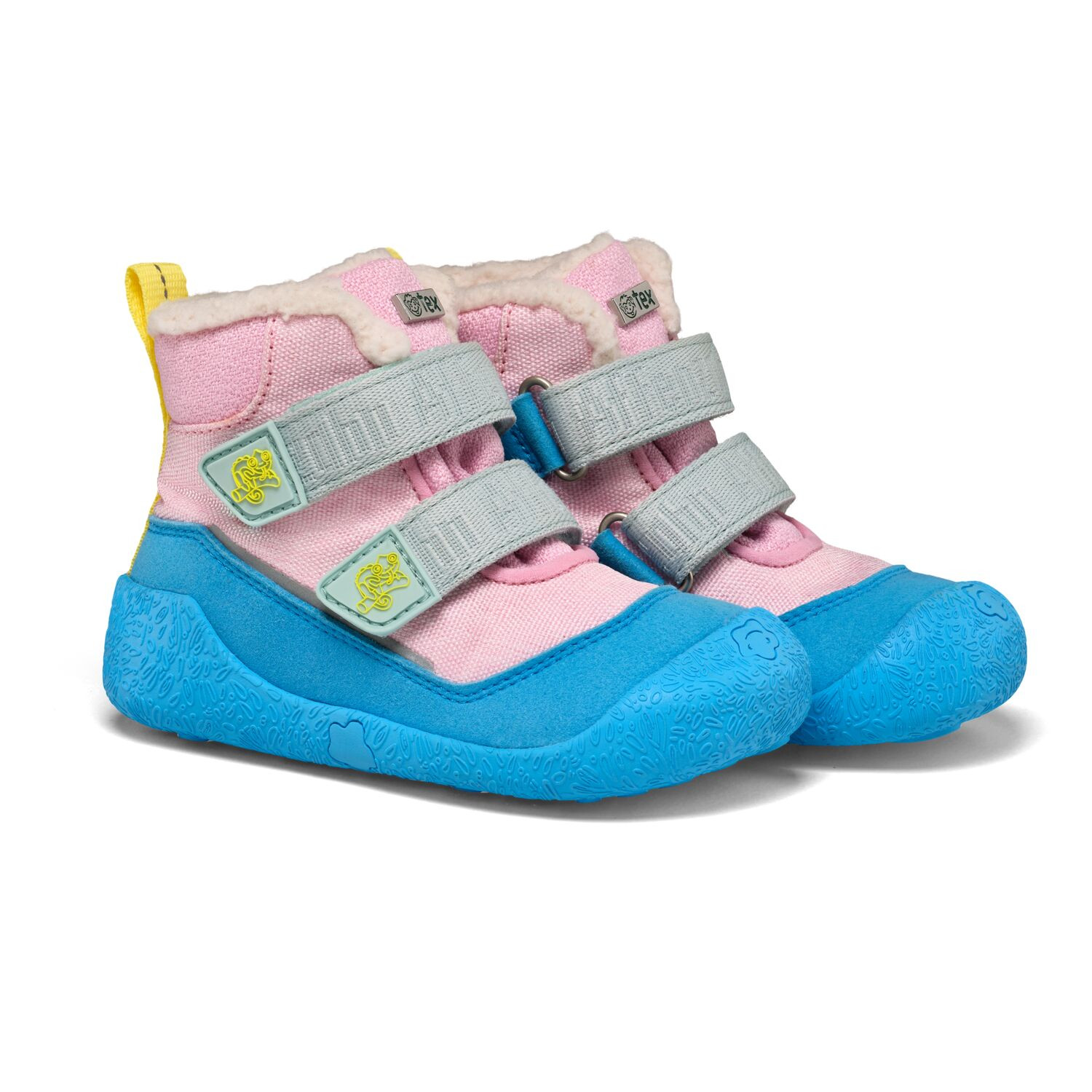 Dětské barefoot boty Affenzahn Prewalker Midboot Vegan Snuggy Chameleon - vel. 22