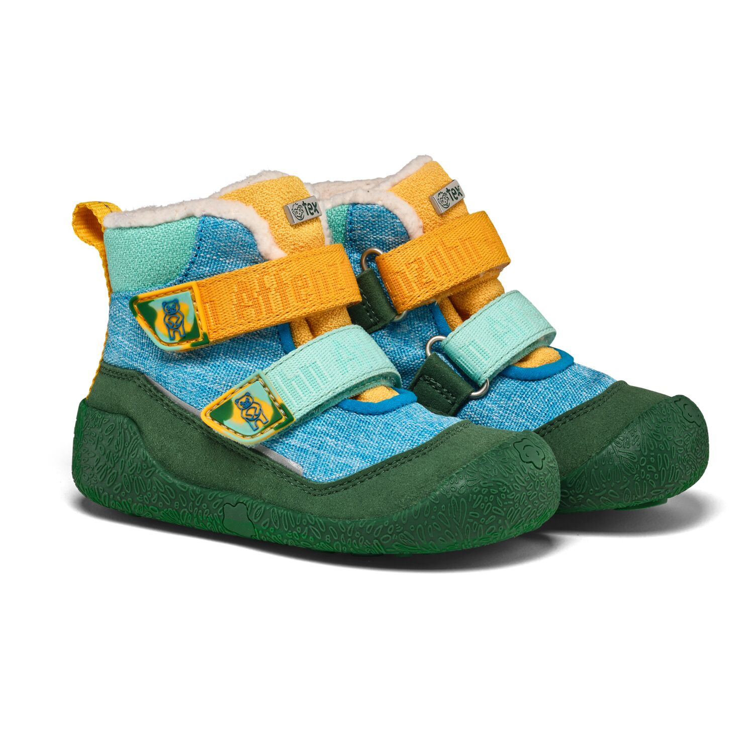 Dětské barefoot boty Affenzahn Prewalker Midboot Vegan Snuggy Creative Bear - vel. 25