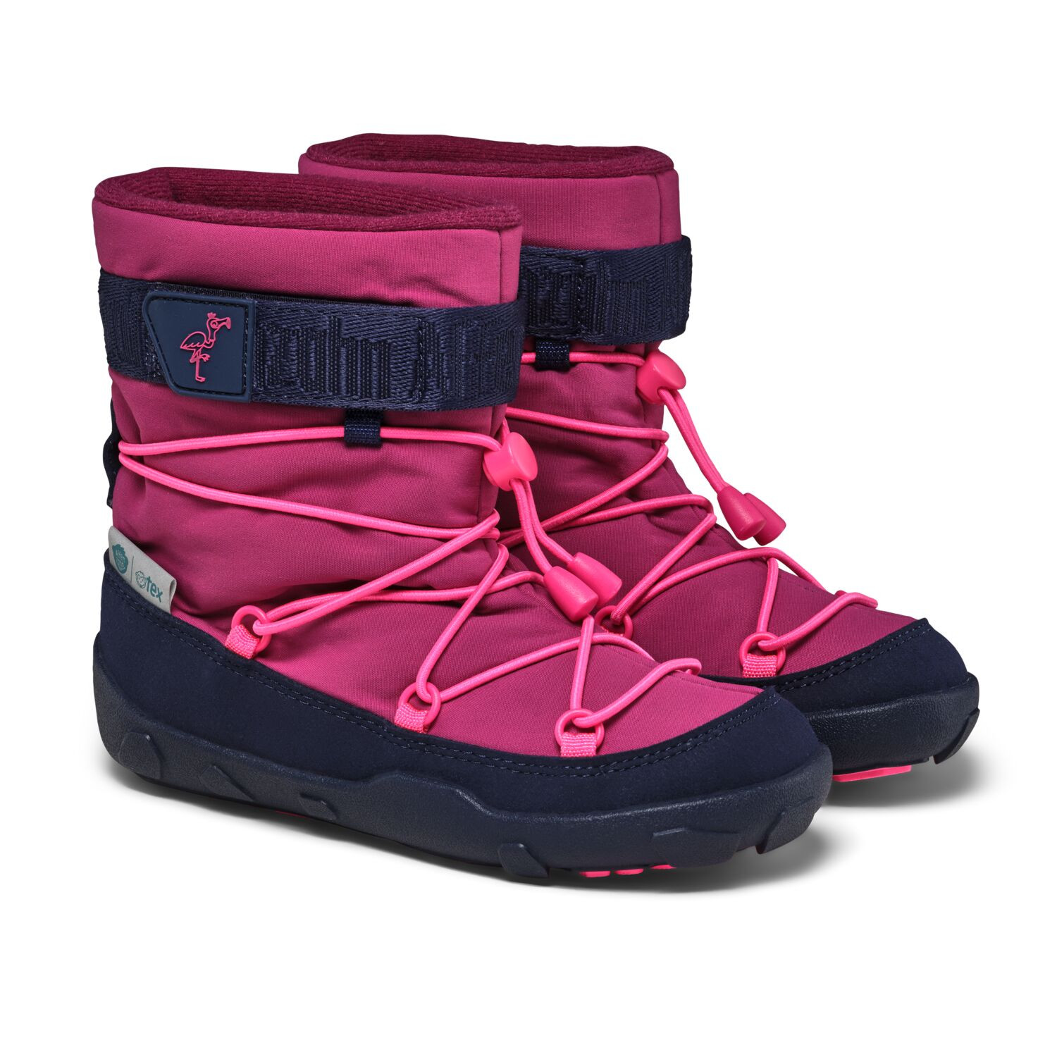 Dětské barefoot sněhule Affenzahn Snow Boot Vegan Snowy Flamingo - vel. 31