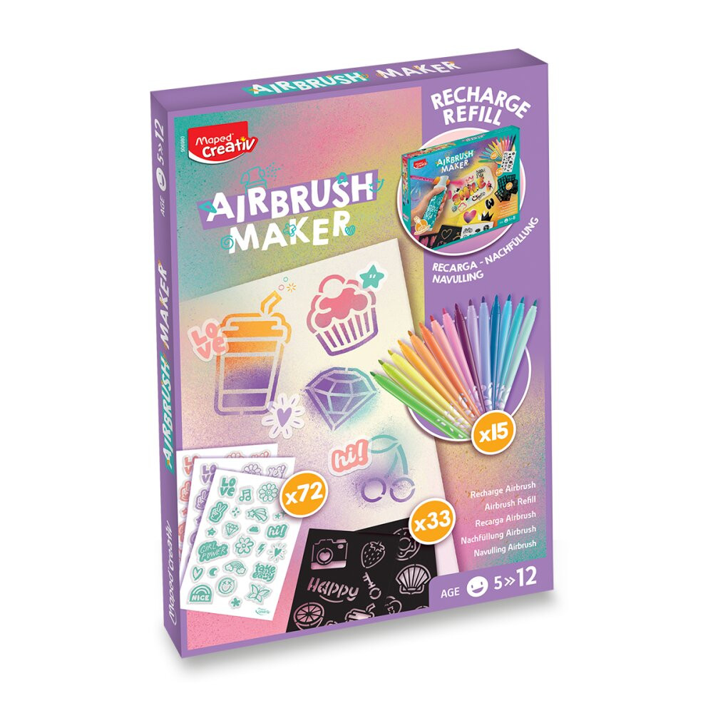 Náhradní náplň MAPED Airbrush Maker - Pastel