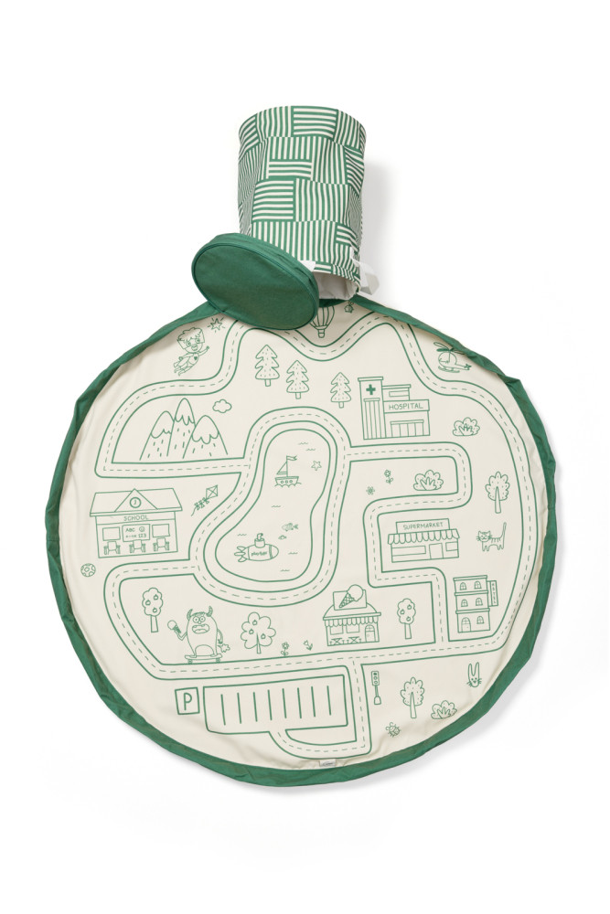 Play&Go Soo Úložný koš s podložkou Roadmap