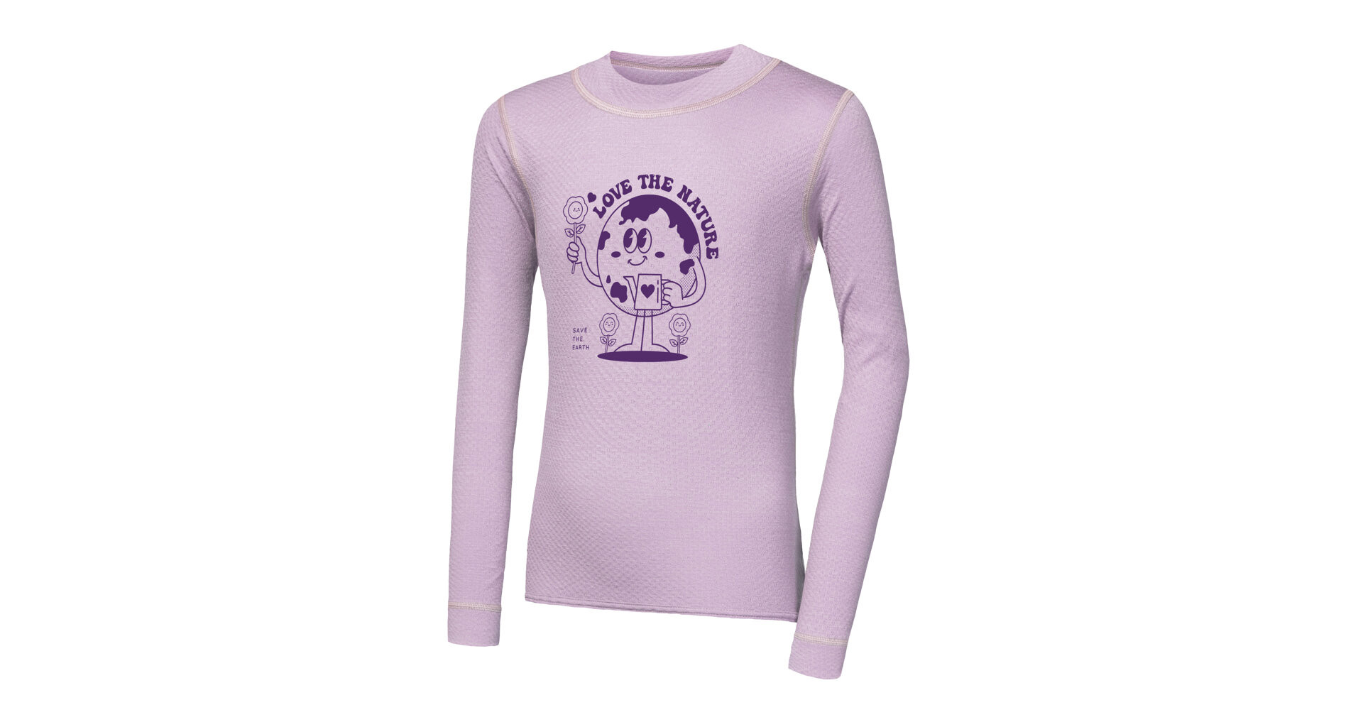 SENSOR MERINO DF PLANET dětské triko dl.rukáv mystic violet -100